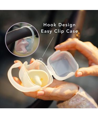 NatureBond Silicone Baby Pacifier with Hygiene Cover | Newborn 0-6 Months | Sunshine Yellow & Peach Puff - Buy Online on SooperMarket.com
