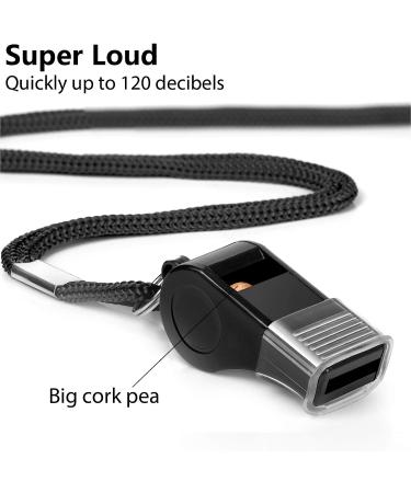 Fya Super Loud Sports Whistle with Lanyard and Mouth Grip - Ideal for Coaches, Referees, Emergency, Lifeguard, Survival - Outdoor Black - Buy Online on SooperMarket.com