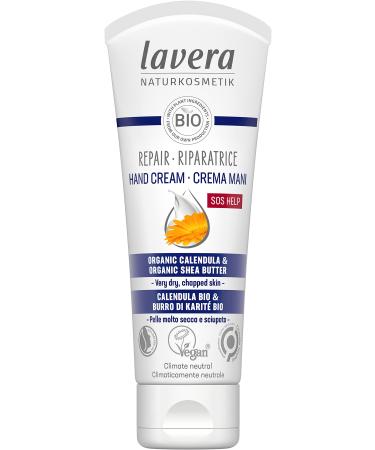 lavera Repair Hand Cream - natural cosmetics - vegan - certified - organic calendula & organic shea butter - 75ml