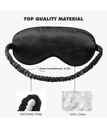 Silk Sleep Mask Eye Cover for Women and Men - Soft Satin Blindfold for Comfortable Sleep and Travel - Buy Online on SooperMarket.com