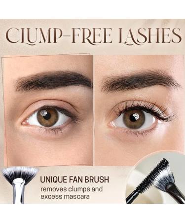 Dolly Mascara Fan Brush Set with Angled Eyelash Comb Separator - Portable Folding Cosmetic Brushes (2 Sets) - Buy Online on SooperMarket.com