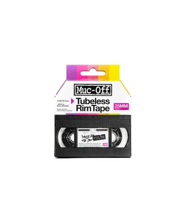 Muc-off Tubeless rim band 25 mm-pressure-sensitive rim strap for tubeless bicycle tires-10-meter roll with 4 sealing patches 25mm
