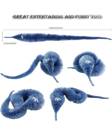 Happy Will 64 Pcs Worm on String Fuzzy Wiggly Funny Toys for Kids Cat - Carnival Party Favors, Random Colors - Buy Online on SooperMarket.com