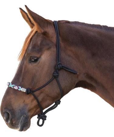 WALDHAUSEN Knotted Halter for Ponies - Black Pearls | Premium Quality Equestrian Gear | International Shipping Available - Buy Online on SooperMarket.com