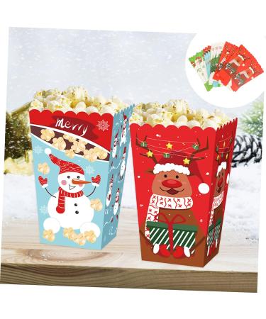 HAPINARY 12pcs Boxes Christmas Popcorn Box Xmas Gift Packing Case Candy Gift Bags Christmas Candy Bag Christmas Party Favor Christmas Candy Favor Boxes Paper Gift Box Fashion - Buy Online on SooperMarket.com