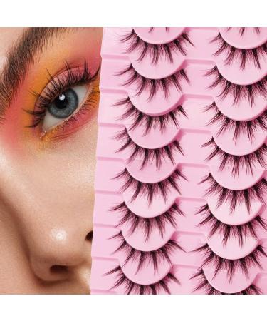 Manga Lashes 15mm 3D Japanese Wispy Spiky Eye False Eyelashes - 10 Pairs - Buy Online on SooperMarket.com