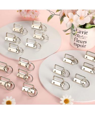 Outus 100 Pieces Key Fob Hardware Key Fob Keychain Wristlet with Split Ring (Silver 1 Inch) Silver 1 Inch - Buy Online on SooperMarket.com