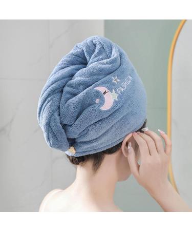 10 Pack Microfiber Hair Towels - Soft Absorbent Quick-Drying Turban for Curly Hair - Easy to Use for Wet Hair - Buy Online on SooperMarket.com