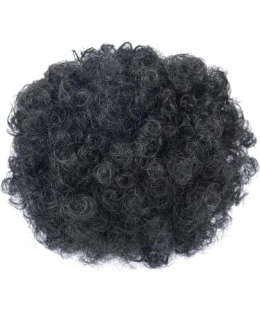 Large Short Kinky Curly Afro Puff Drawstring Ponytail Extension | Synthetic Clip-in Hairpiece for Women (1B#) - Buy Online on SooperMarket.com