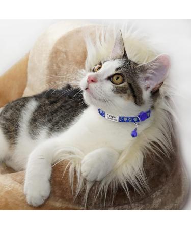 Buy Tagme Cat Neck Band 2-Pack - Reflective Safety Collar with Name & Address Shield for Cats & Puppies - Adjustable 18-28 cm - Navy Blue - Buy Online on SooperMarket.com