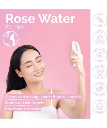 Fatima's Garden 100% Organic Rose Water Toner Spray - 3.4 Fl oz/100ml (Pack of 1) | ECOCERT & USDA Certified | For Face, Body, Hair | Vegan & Cruelty-Free - Buy Online on SooperMarket.com