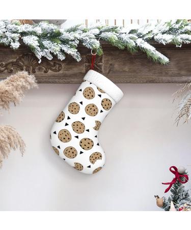 YYHHAOFA Cookies Food Chocolate Chip Biscuits Prints Christmas Decorative Stockings : Soft Light and Tactile Suitable for Christmas Halloween - Buy Online on SooperMarket.com