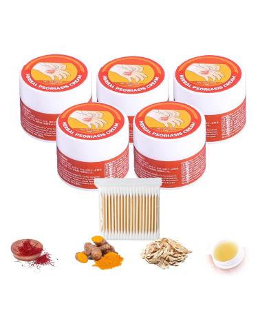 FIONEL 5pcs SkinMedix Psoriasis Herbal Cream SkinMedix Psoriasis Cream Natural Chinese Herbal Cream Anti-Itch Cream Ointment for Face and Body