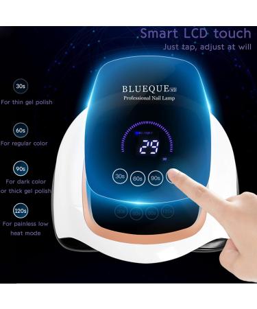 Buy Tonsooze 168W UV LED Nail Dryer Lamp - Professional Nail Lamp with Touchscreen Infrared Sensor & 4 Timers Ideal for All Gel Nails Removable Magnetic Floor Plate - Buy Online on SooperMarket.com
