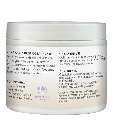 Aura Cacia Organic Shea Butter 3.25 oz - Natural Moisturizer for Skin & Hair - Buy Online on SooperMarket.com