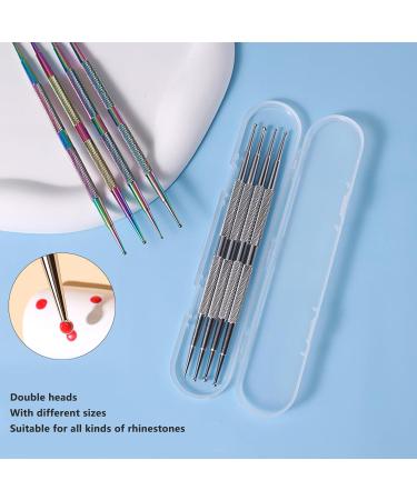 Nail Art Dotting Pen 8PCS 2 Way Dotting Pen Tool Metal Dotting Pen Nail Polish Colouring Pen Double Ended Nail Art Dotting Pen for Home DIY Salon Use - Buy Online on SooperMarket.com
