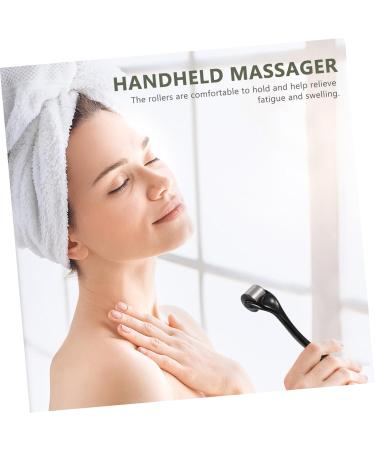 1pc Roller Massager for Muscle Relief - Handheld Ice Roller Scraping Tool - Body & Face Relaxation Accessory - 14x3cm Black - Buy Online on SooperMarket.com