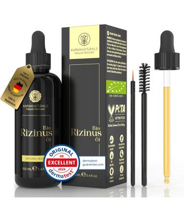 Organic Castor Oil 100ml 100% Pure Castor Oil Natural & Cold Pressed Castor Oil for Skin Eyelashes Eyebrows Hair Beard & Fingernails Castor Oil organic cold pressed Vegan - Buy Online on SooperMarket.com