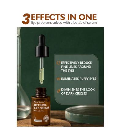 Retinol Eye Serum - Anti-Aging Under Eye Cream for Wrinkles & Fine Lines | Tightening & Firming | Double Retinol 30ml - Buy Online on SooperMarket.com
