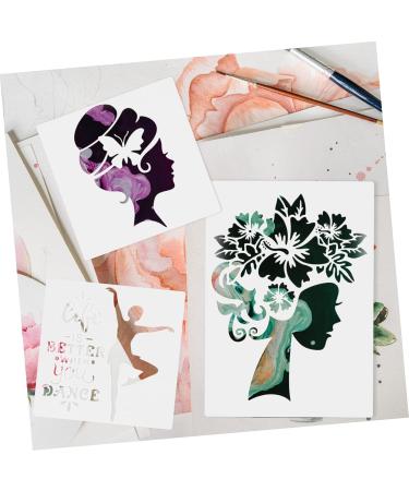 STOBOK 12pcs Women's Hollow Drawing Board Stencil Miss Aldult - Buy Online on SooperMarket.com