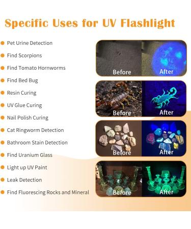 Waklyte 21 LED Mini Black Light Flashlight - Powerful UV Pet Urine Detector and Resin Curing Tool - Buy Online on SooperMarket.com