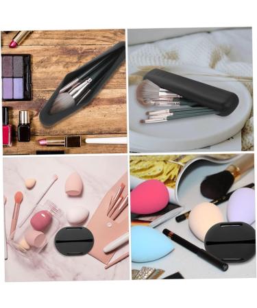 Mikinona 1set Powder Puff Storage Box Make up Travel Egg Rack Silica Gel Black 20X4.8CM - Buy Online on SooperMarket.com