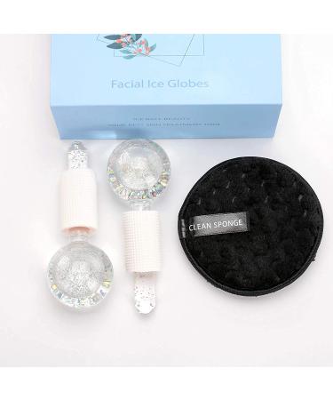 CIBLUTY ICE BEAUTY BALLS for Facial - 2 PCS Colorless White Face Roller Balls | Anti-Freeze Liquid for Puffiness, Pores, Wrinkles - Buy Online on SooperMarket.com