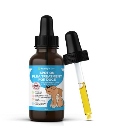 Spot On Flea Treatment For Dogs | Natural Flea & Tick Repellent | Long Lasting & Effective Protection | 50ml