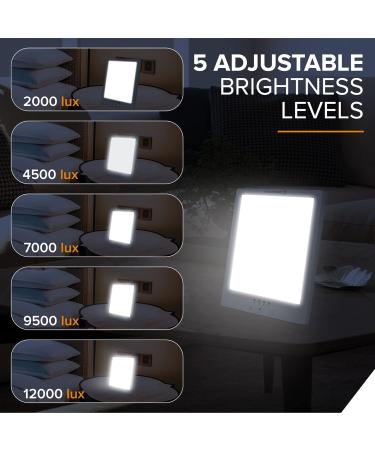 ZenoCare Light Therapy Lamp UV-Free LED 12000 Lux Adjustable Brightness Level 4 Colors Choices Build-in Timer Sunlight Simulation - Buy Online on SooperMarket.com