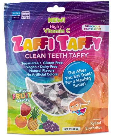 Zollipops Candy Clean Teeth Keto Sugar Free Taffy Assorted Flavors 30 counts in total (Pack of 2) - Dental-Friendly Taffy for a Sweet and Healthy Treat - Buy Online on SooperMarket.com