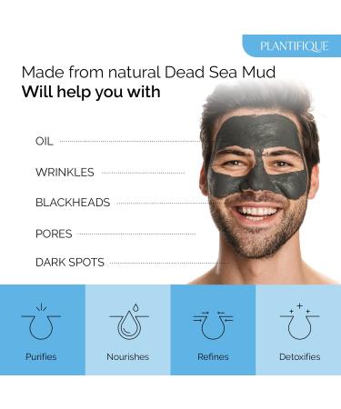Dead Sea Mud Mask with Hyaluronic Acid for Men and Women - Deep Cleansing and Pore Minimizing Skin Care - 8.1oz - Buy Online on SooperMarket.com