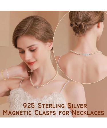 925 Sterling Silver Mini Magnetic Jewelry Clasp Connector | Necklace/Bracelet Chain Extender | Made in Italy | 1Pc Silver - Buy Online on SooperMarket.com