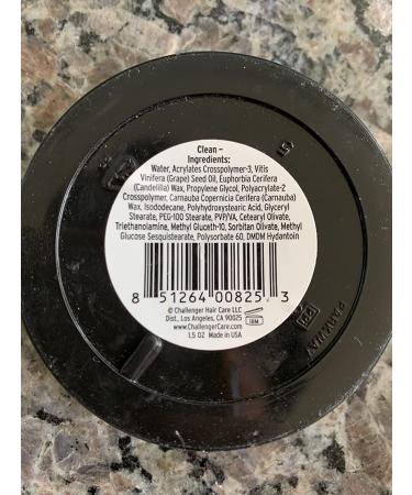 Challenger Clean Cream Pomade 3oz | Fragrance Free, Non-Comedogenic | Medium Hold, Natural Finish | Water Based, Travel Friendly | Unscented - Pack of 1 - Buy Online on SooperMarket.com