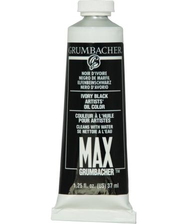 Grumbacher Max Water Miscible Oil Paint  37ml/1.25 oz  Ivory Black