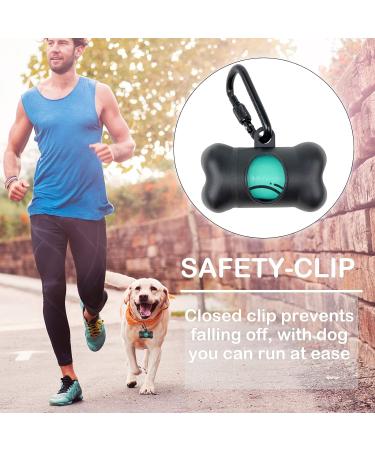 YUCHIYA Dog Poop Pickup Bags Holder Dispenser with Standard-Sized Leak-Proof Scented Doggy Waste Bags and Carabiner Hook and Loop Fastener Never Loose on Leash Lead Again Black 1 Holder 15 Bags - Buy Online on SooperMarket.com