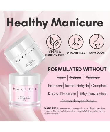 Makartt Dip Powder Nail Kit - 6 Candy Colors Starter Kit for DIY Salon Manicure - 2 in 1 Pink Clear Acrylic Dip Powder Set - No Need for Nail Lamp - Nails Extension Art - Buy Online on SooperMarket.com