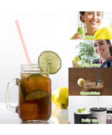 SHASUXTING 10 Pack Reusable Straws with Clearing Brush 12in Long Replacement Straws 10 Colors Tumblers Straw Replacement Food Grade Reusable Plastic Straws Durable for 40oz Tumblers Mugs Half Gallon J - Buy Online on SooperMarket.com