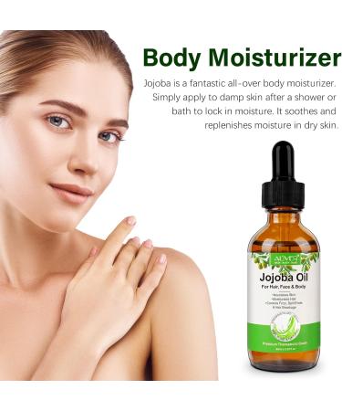 Jojoba Oil for Hair Growth 100 Pure Organic Jojoba Oil Cold Pressed Unrefined Hexane Free Jojoba Oil for Skin Hair Body Ear and Nails 60ml - Buy Online on SooperMarket.com