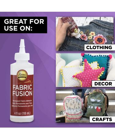 Aleene's Fabric Fusion Permanent Fabric Adhesive 3-Pack 4 oz - Set of 3 Fabric Glues 4 Oz Each - Buy Online on SooperMarket.com