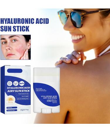 Hyaluronic Acid Watery Sun Stick Sun Sunscreen Korean Face Sunscreen SPF50+ PA++++ Face Moisturiser Hyaluronic Acid Sunscreen Face Sun Cream Anti Aging Sunscreen Daily Sunscreen With No White Cast - Buy Online on SooperMarket.com