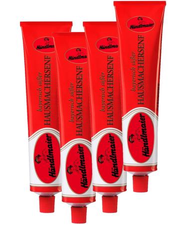 4x200 ml Bavarian sweet home-made mustard Haendlmaier/Germany