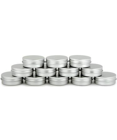 Vivaplex 12 Aluminum 1 oz Tin Jars with Lids