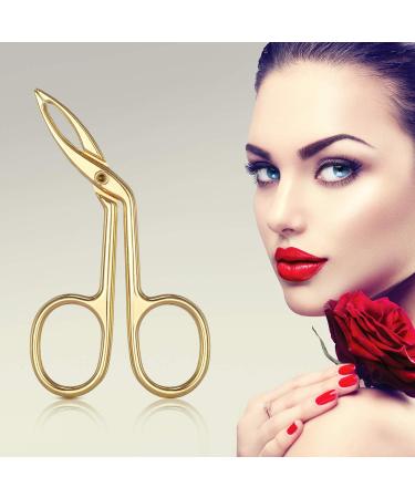 Buy Gilded Eyebrow Tweezers & Scissors - 3 Pack Straight & Pointed Hair Gripping Tool | International Shipping Available - Buy Online on SooperMarket.com