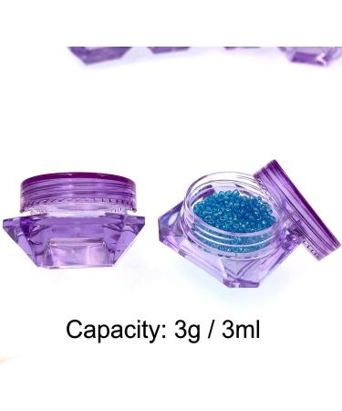 JZK 40 Pack of Purple Transparent 3ml Cosmetic Jars - Perfect for Creams Lip Balm & Travel - Buy Online on SooperMarket.com