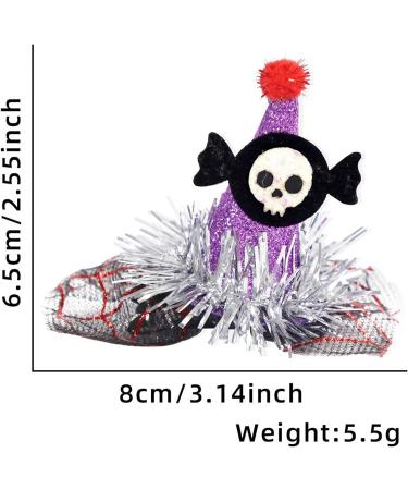 Holiday Horror Duckbill Clip Halloween Headdress Halloween Headdress Partys Decor | Halloween Clips Non-slip Holiday Black Glittery Hairpin For Adults Kids - Buy Online on SooperMarket.com