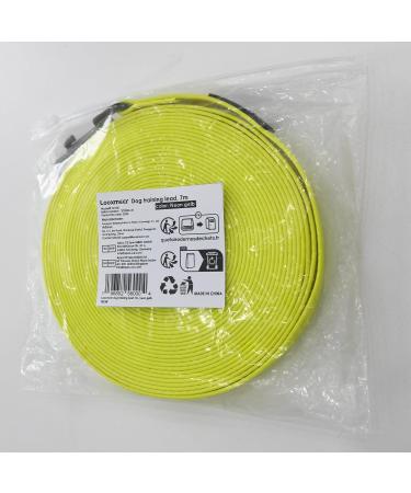 Looxmeer 7m Neon Yellow Dog Tow Line - Tear-Resistant Leash with Hand Loop & D Carabiner for Training | International Shipping Available - Buy Online on SooperMarket.com