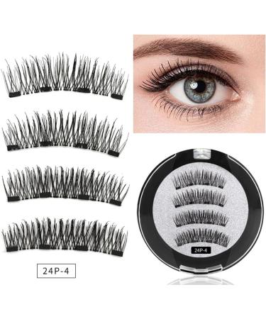 Bexdug Reusable Magnetic Eyelashes - Women False Eyelashes | With Clip Natural Look Magnetic Lashes Magnetic Fake Lashes For Easy Application - Buy Online on SooperMarket.com