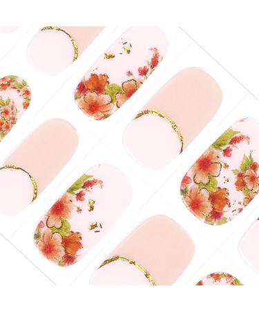 Danni & Toni 28 Gel Nail Strips Set - Blooming Garden Print | Salon-Quality Manicure Stickers with Foil Stamping - Buy Online on SooperMarket.com