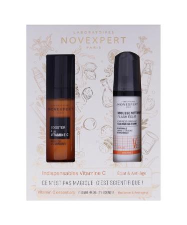 Vitamin C Essentials Set for Women - Brightening Booster & Radiant Cleansing Foam - 2 Pc Skin Care - Buy Online on SooperMarket.com