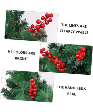 ABOOFAN 30 Pcs Christmas Red Fruit Decoration Artificial Berry Branches Berry Fruit Picks Artificial Berries Branches Christmas Berry Decorations Wedding Foam Banquet Artificial Flower - Buy Online on SooperMarket.com
